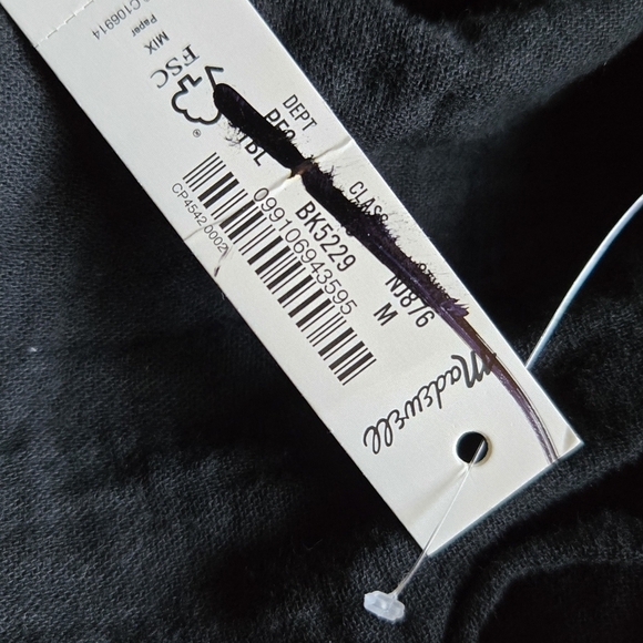 Madewell Crinkle Cotton Cover-Up Shirtdress Black Large NWT Oversize Minimalist - Picture 7 of 11